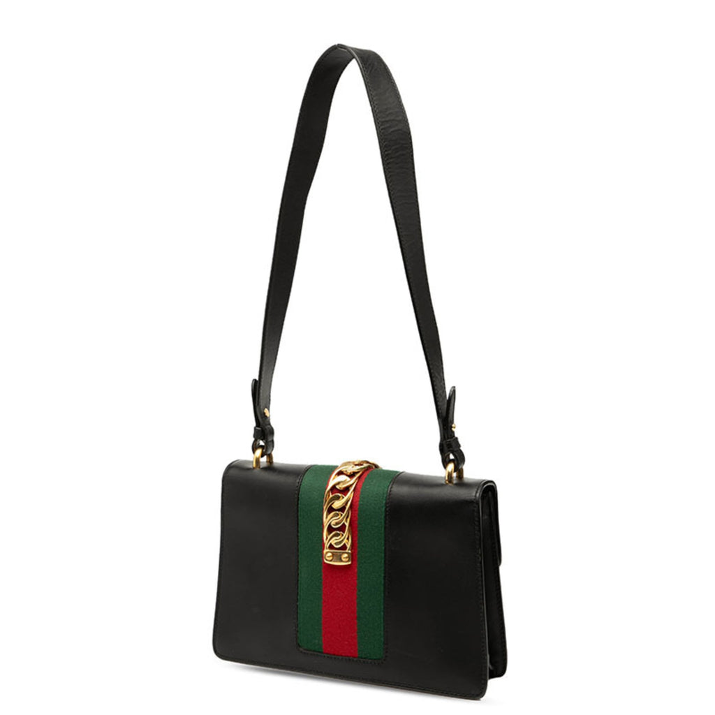 Gucci Black Leather Shoulder Bag (Pre-Owned)