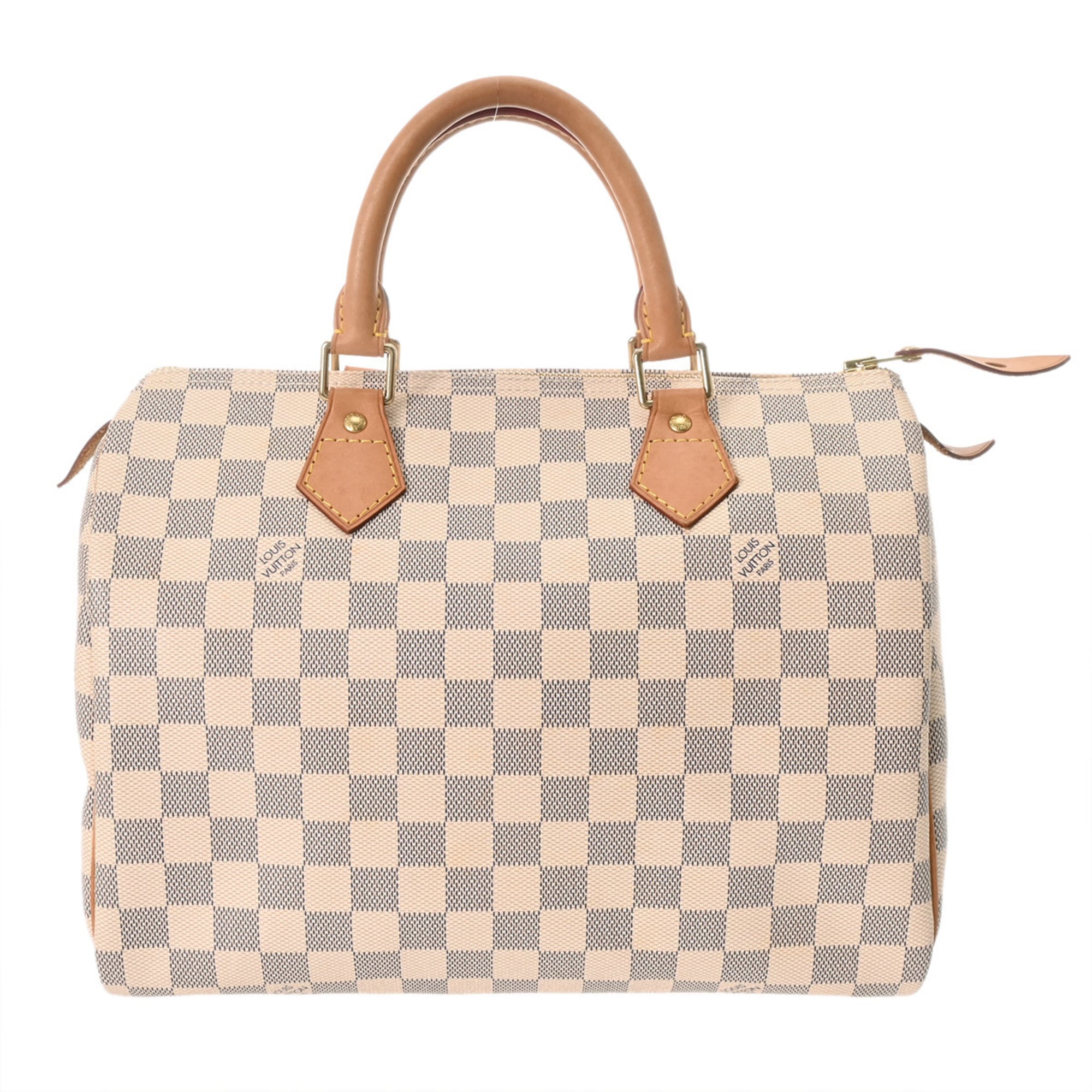 Louis Vuitton White Damier Azur Canvas Handbag (Pre-Owned)
