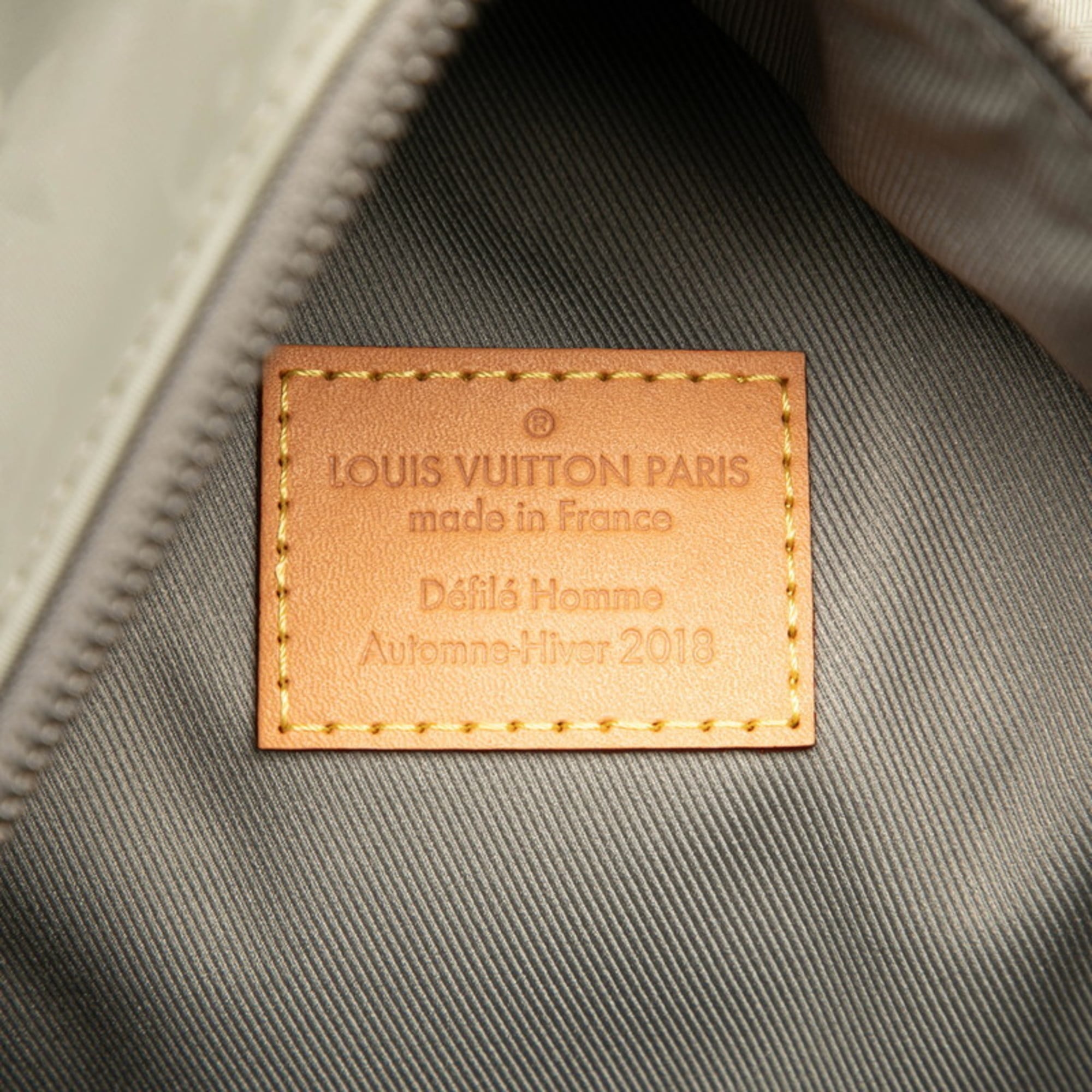 Louis Vuitton Brown Gray Canvas Leather Backpack (Pre-Owned)
