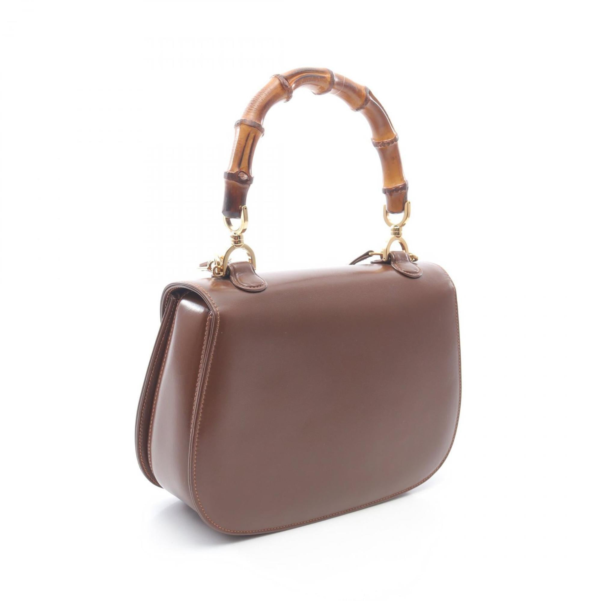 Gucci Brown Leather Handbag (Pre-Owned)