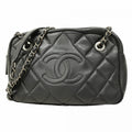 Chanel Black Leather Shoulder Bag (Pre-Owned)