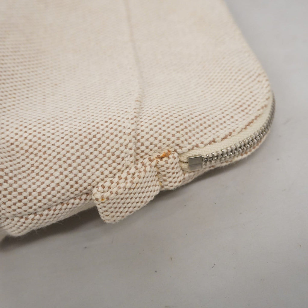 Hermes Ivory Toile H Pouch (Pre-Owned)