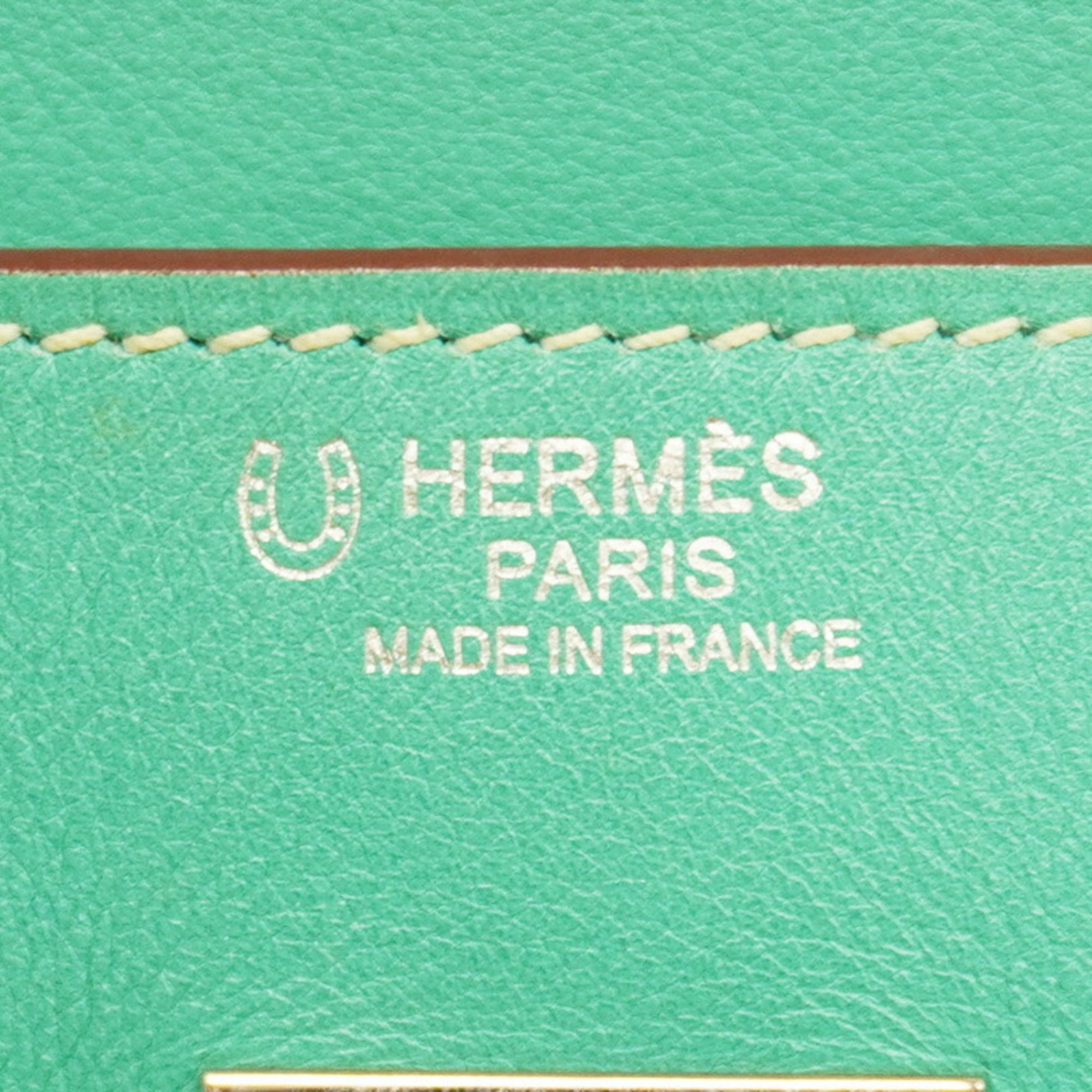 Hermes White Swift Leather Handbag (Pre-Owned)