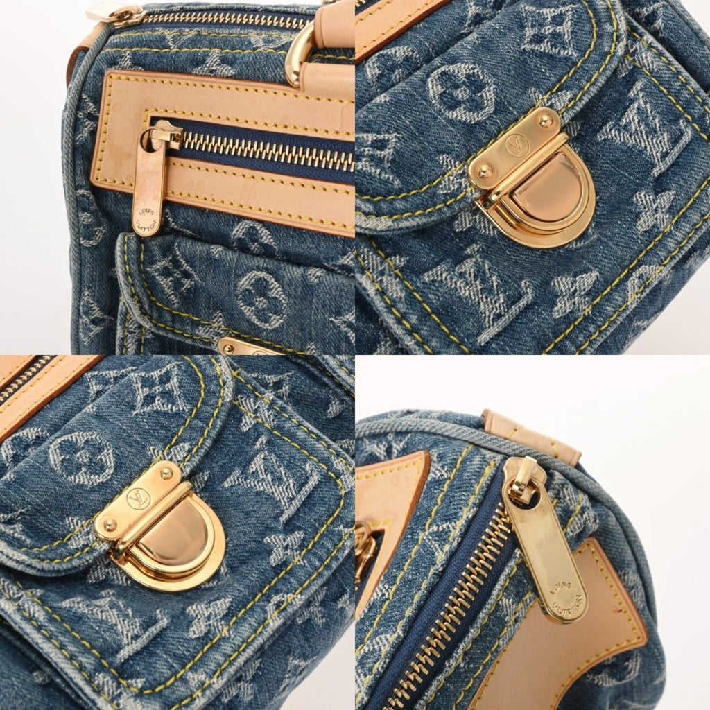 Louis Vuitton Blue Monogram Denim Handbag (Pre-Owned)