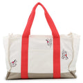 Hermes Adada Bougainvillier Gray White Canvas Tote Bag (Pre-Owned)
