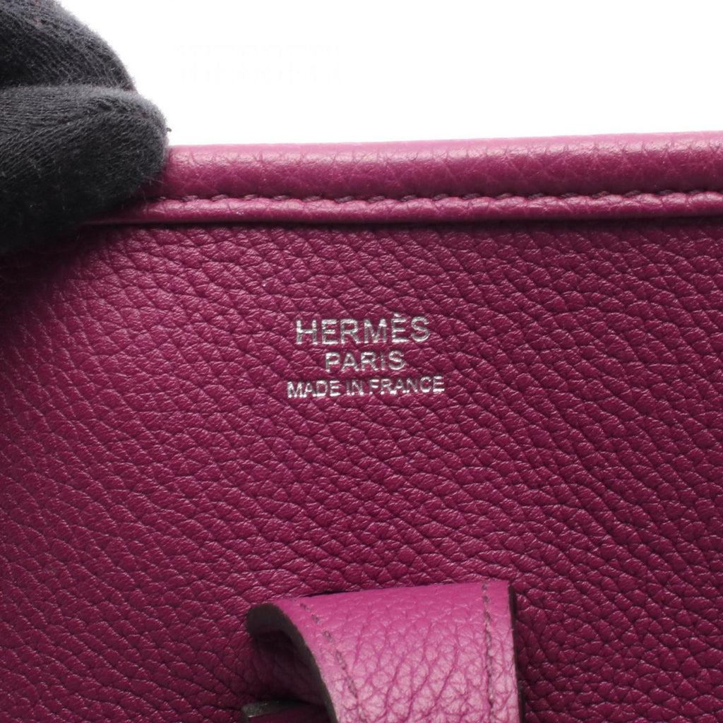 Hermes Anemone Purple Taurillon Clemence Leather Shoulder Bag (Pre-Owned)