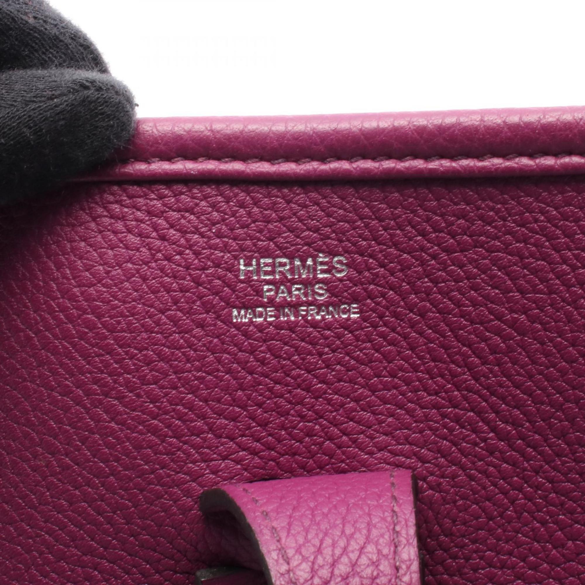 Hermes Anemone Purple Taurillon Clemence Leather Shoulder Bag (Pre-Owned)