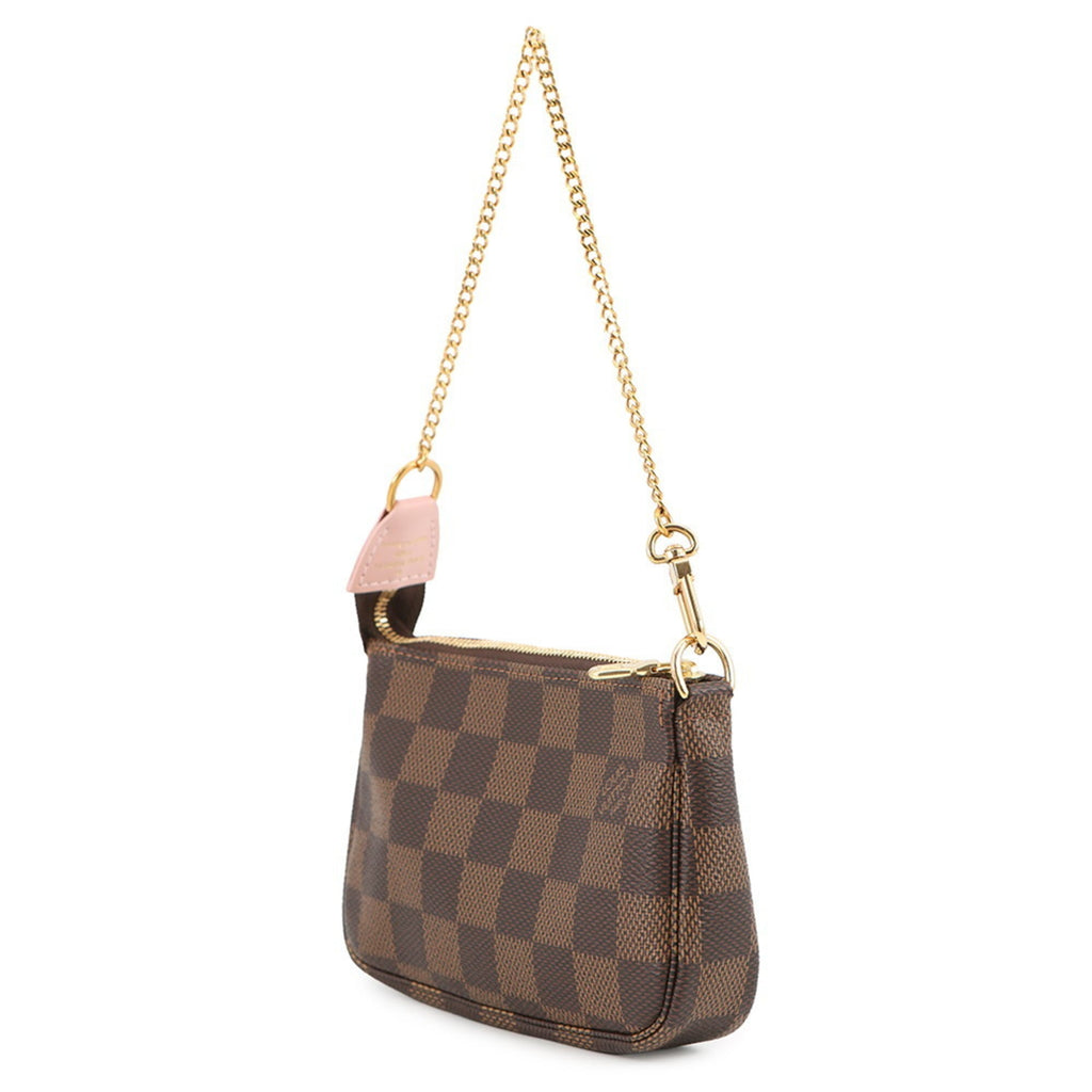 Louis Vuitton Damier Damier Canvas Ebene Pink Pochette (Pre-Owned)