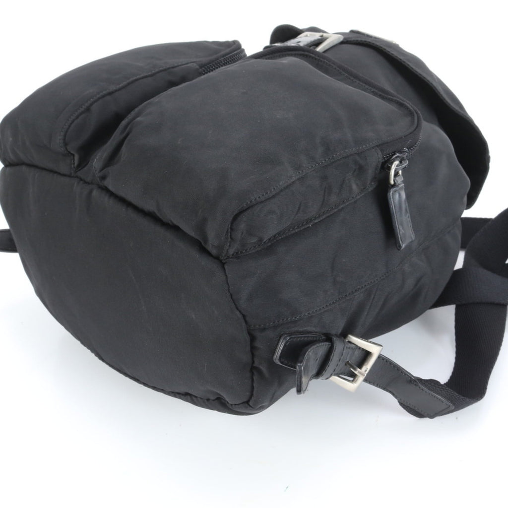 Prada Black Leather Nylon Backpack (Pre-Owned)