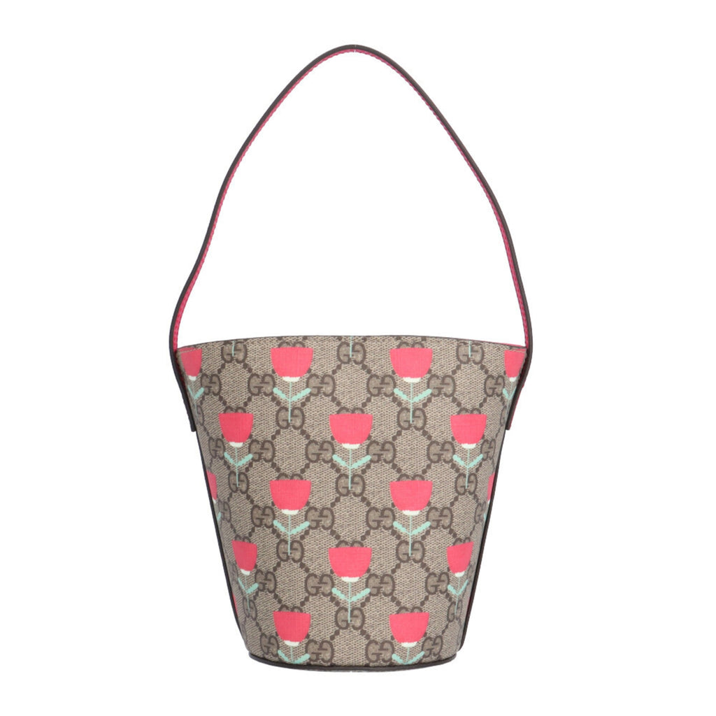 Gucci Beige Pink Gg Supreme Canvas Handbag (Pre-Owned)