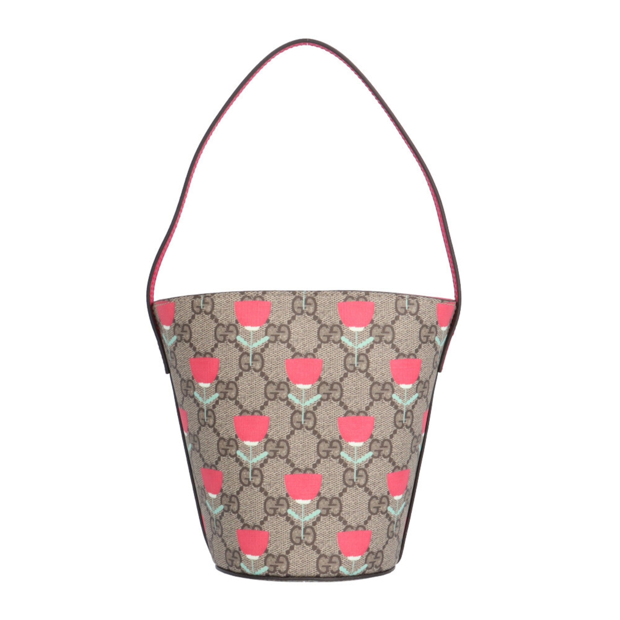 Gucci Beige Pink Gg Supreme Canvas Handbag (Pre-Owned)