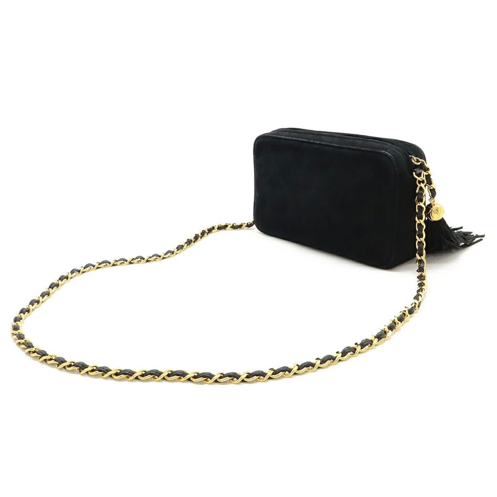 Chanel Black Suede Shoulder Bag (Pre-Owned)
