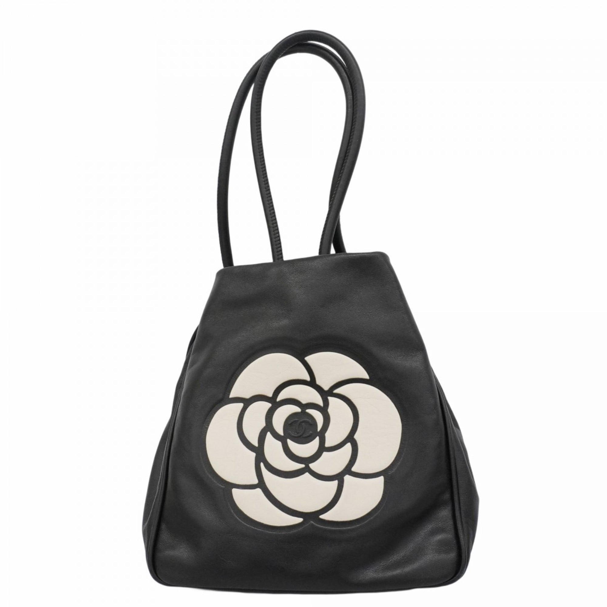 Chanel Black Leather Tote Bag (Pre-Owned)