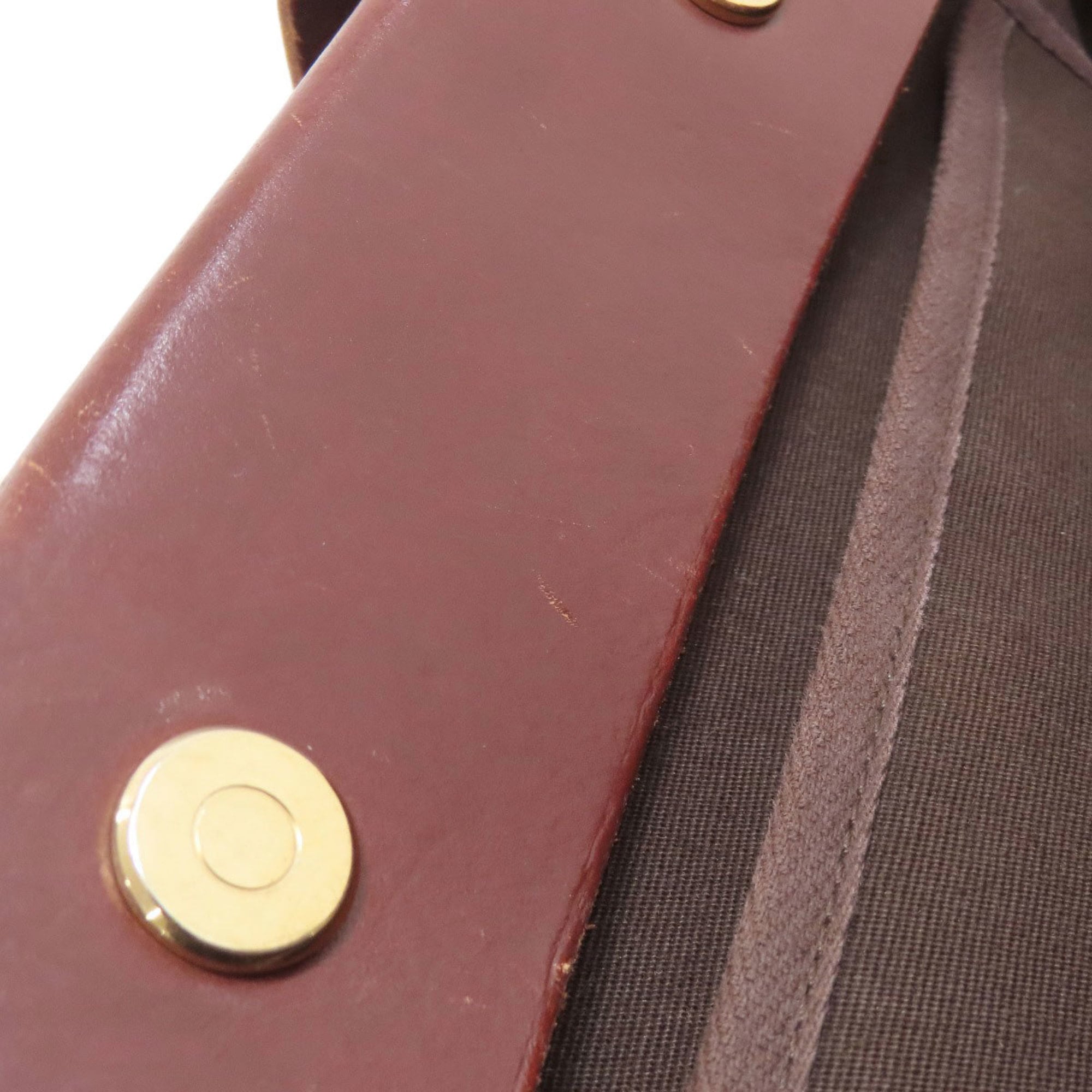 Hermes Brown Toile Officier Tote Bag (Pre-Owned)