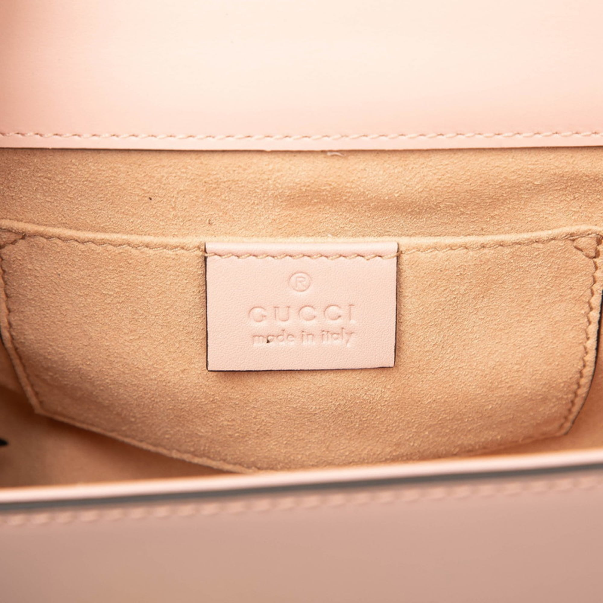 Gucci Pink Leather Shoulder Bag (Pre-Owned)