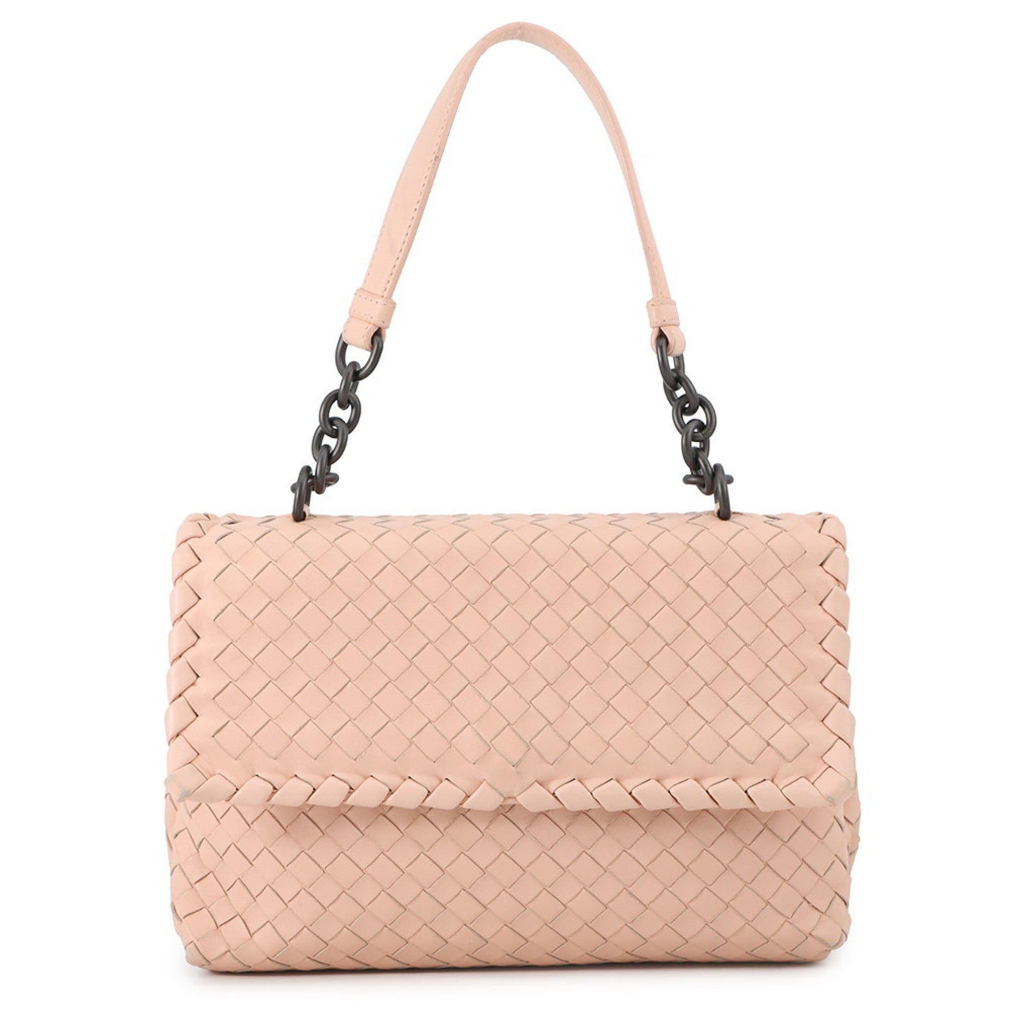 Bottega Veneta Intrecciato Pink Intrecciato Handbag (Pre-Owned)