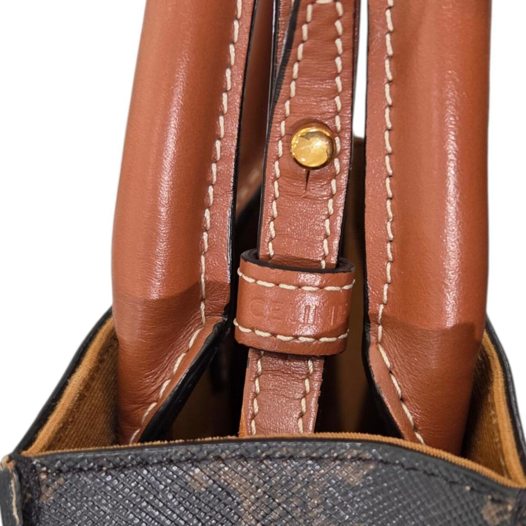 Celine Brown Pvc Leather Shoulder Bag Tote Bag (Pre-Owned)