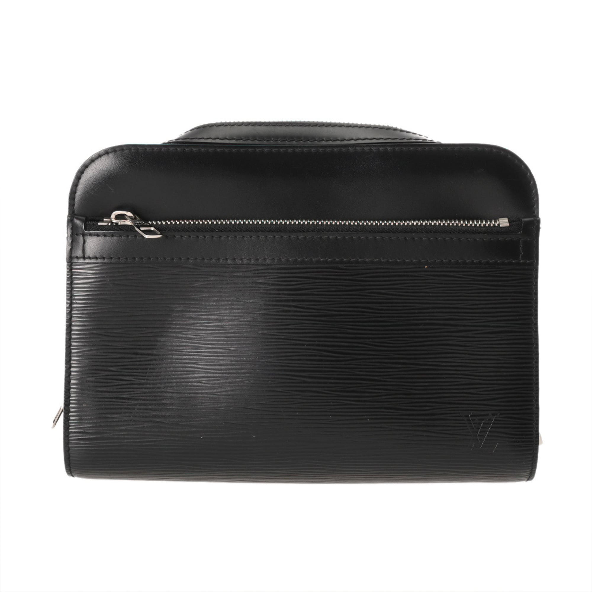 Louis Vuitton Noir Leather Briefcase (Pre-Owned)