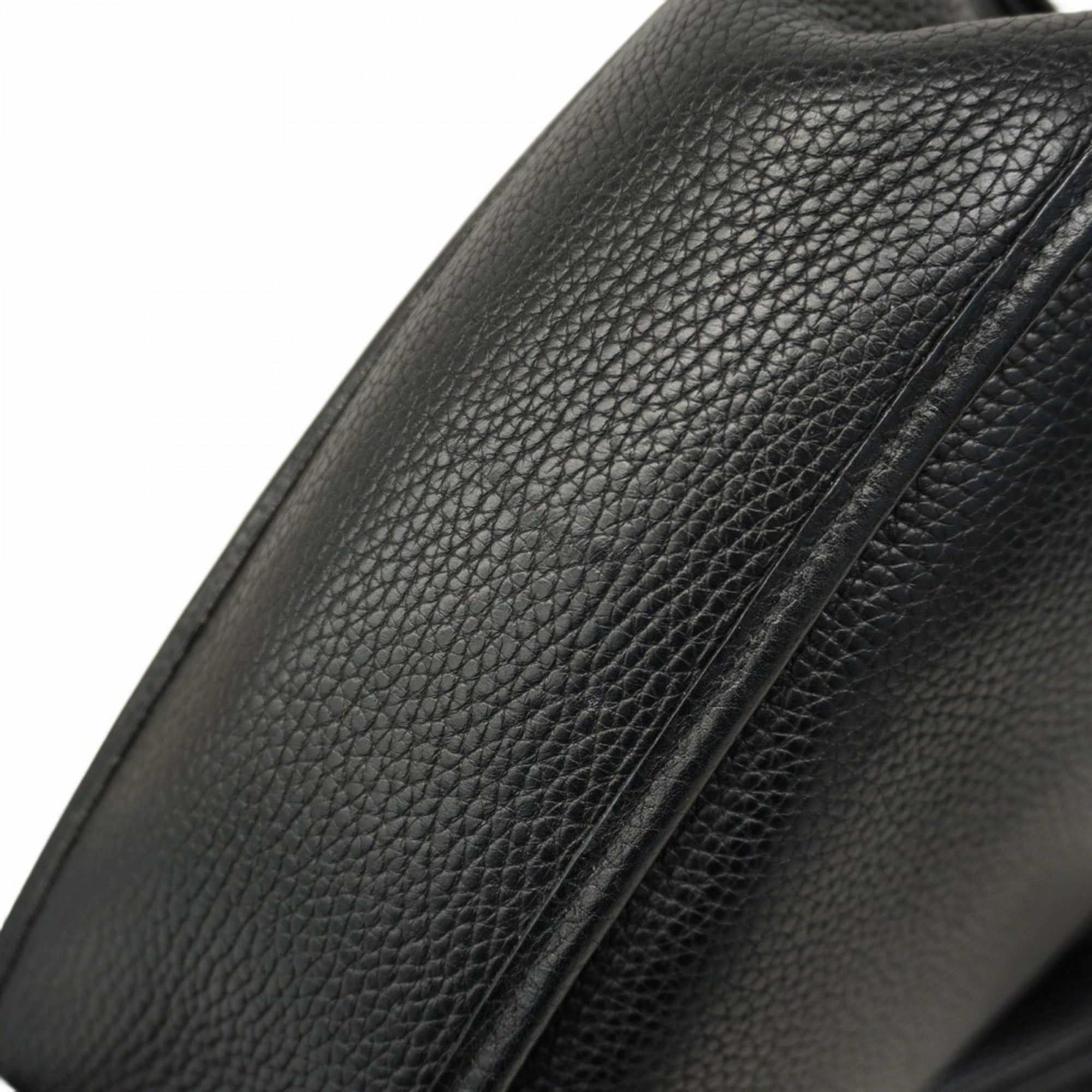 Hermes Black Taurillon Clemence Leather Shoulder Bag (Pre-Owned)