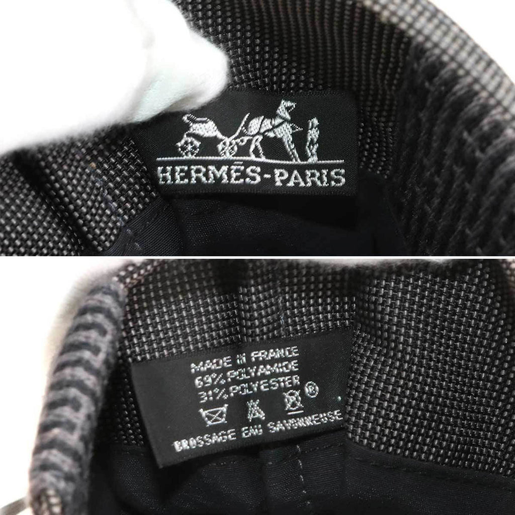 Hermes Gray Canvas Pochette Shoulder Bag (Pre-Owned)