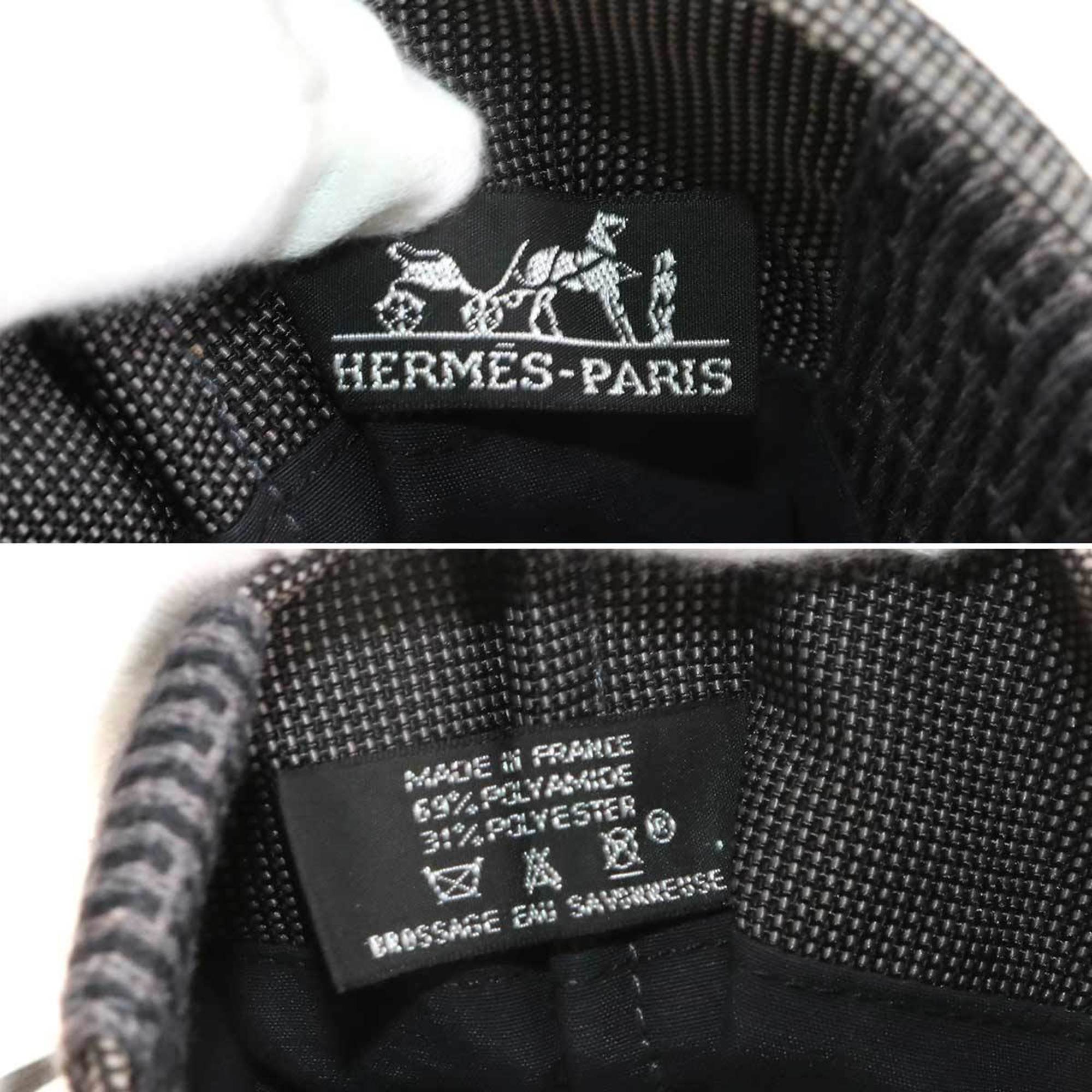 Hermes Gray Canvas Pochette Shoulder Bag (Pre-Owned)