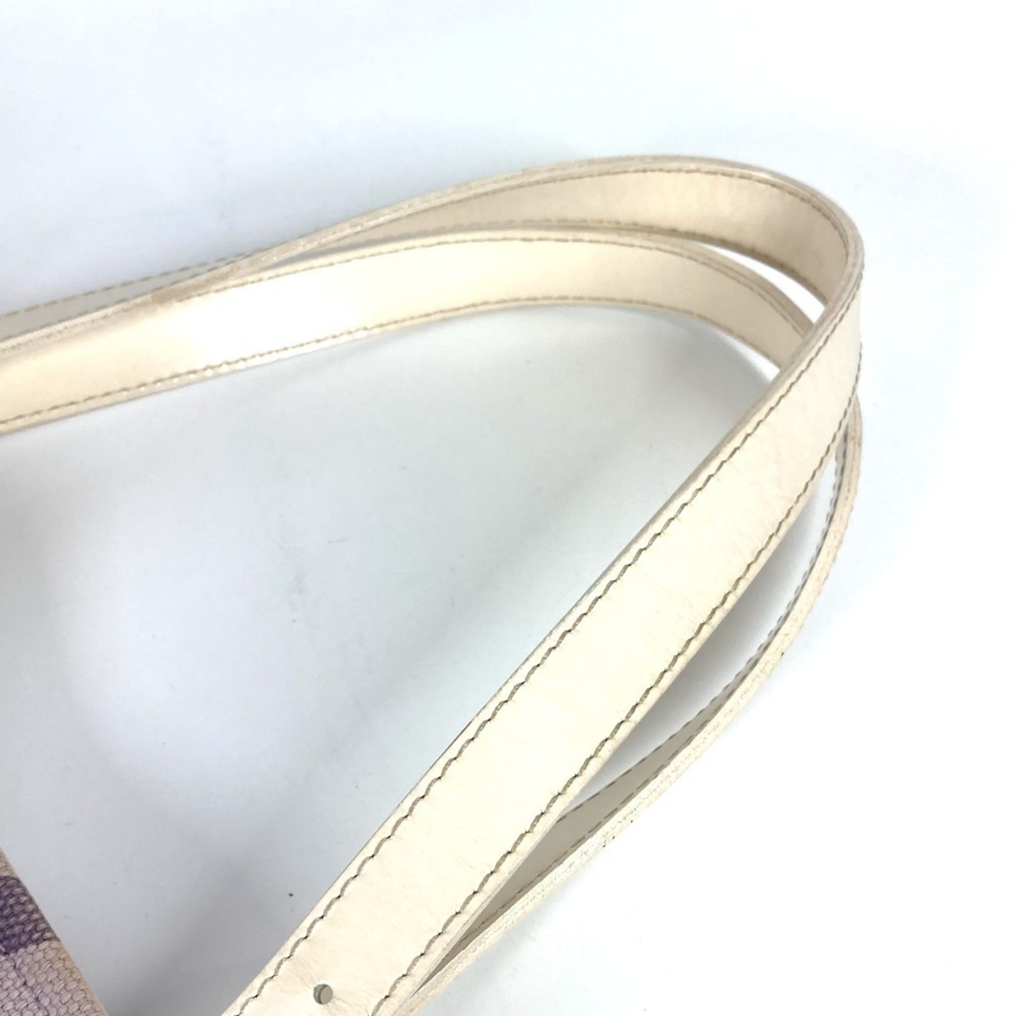 Louis Vuitton Lilac Purple White Canvas Leather Shoulder Bag Tote Bag (Pre-Owned)