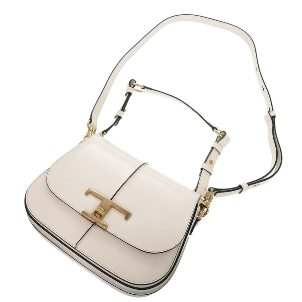 Tod's White Leather Shoulder Bag (Pre-Owned)