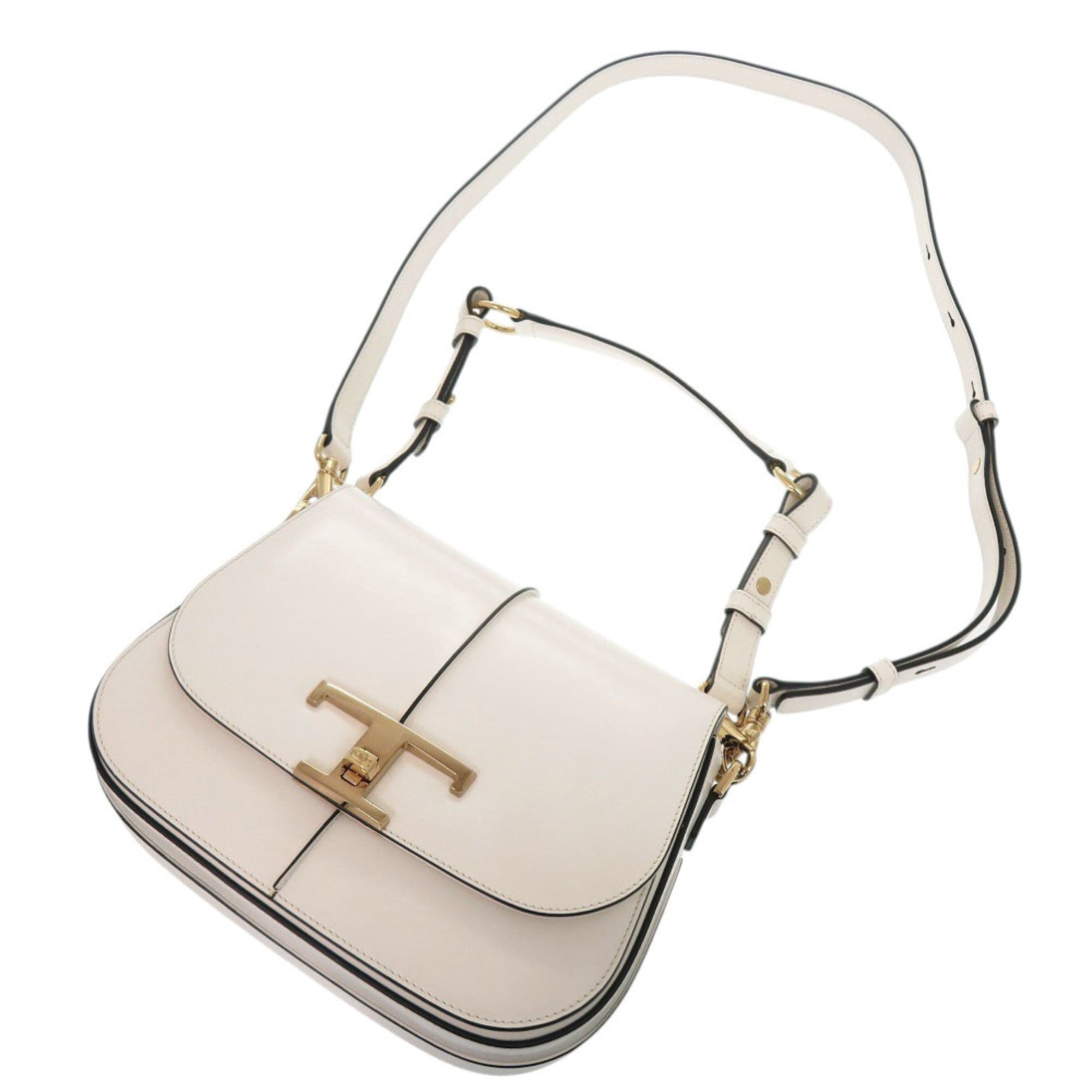 Tod's White Leather Shoulder Bag (Pre-Owned)