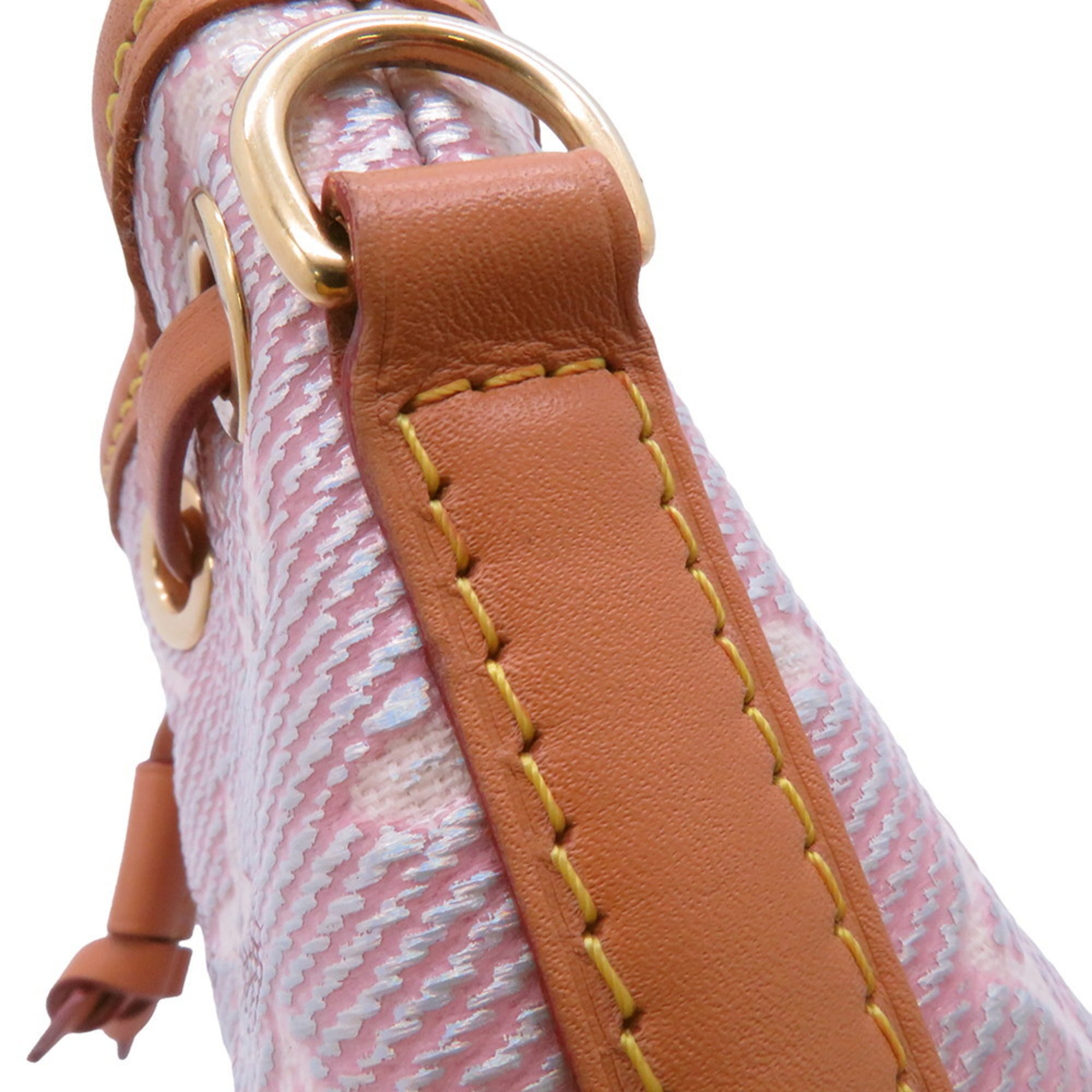 Louis Vuitton Monogram Pink Jacquard Handbag Shoulder Bag (Pre-Owned)