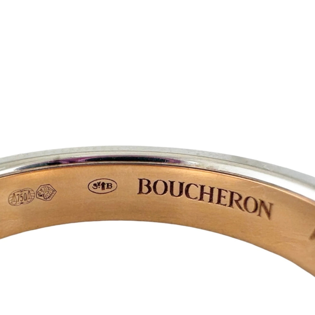 Boucheron Pink Gold White Pink Gold (18K) Ceramic Band Ring (Pre-Owned)
