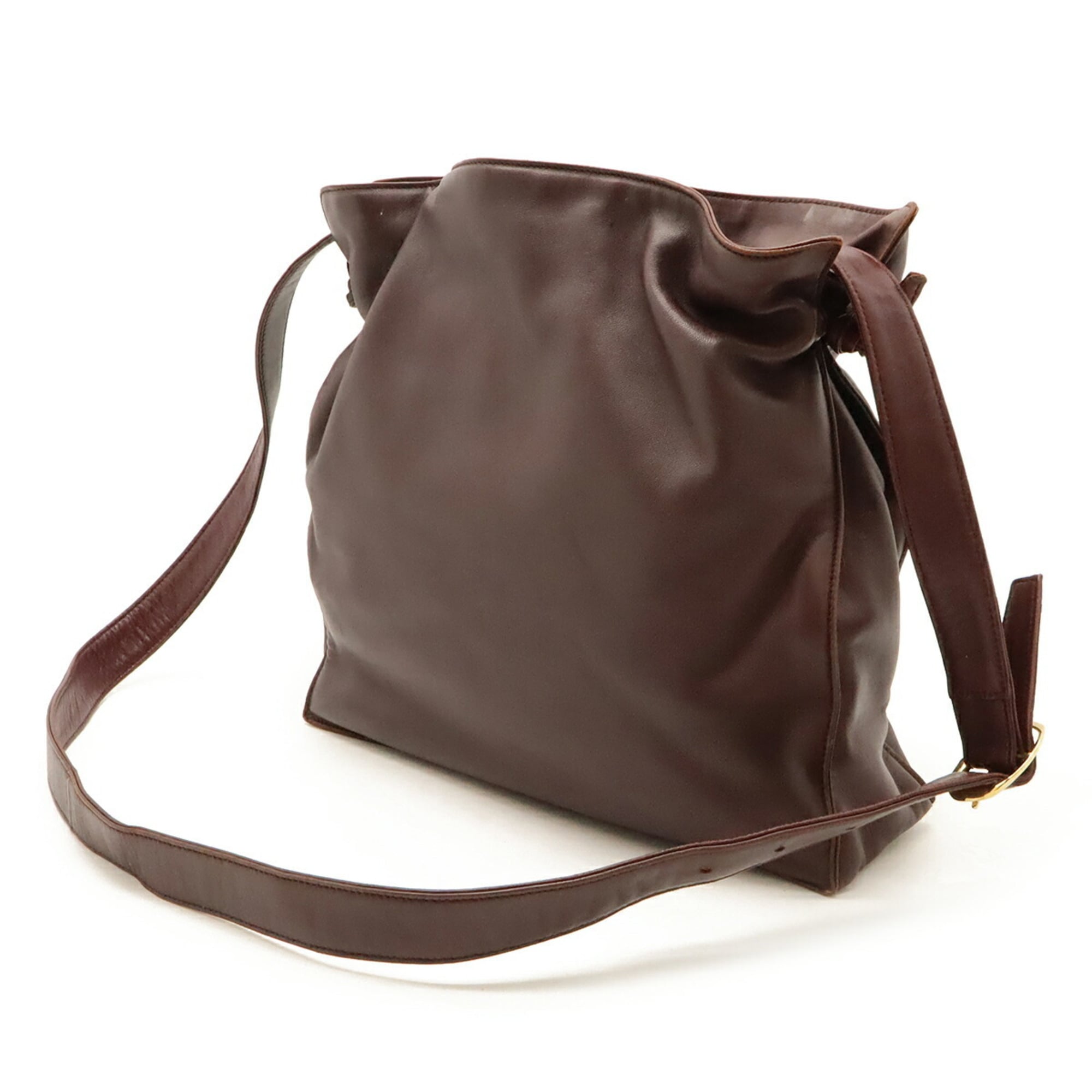 Loewe Bordeaux Nappa Leather Shoulder Bag (Pre-Owned)