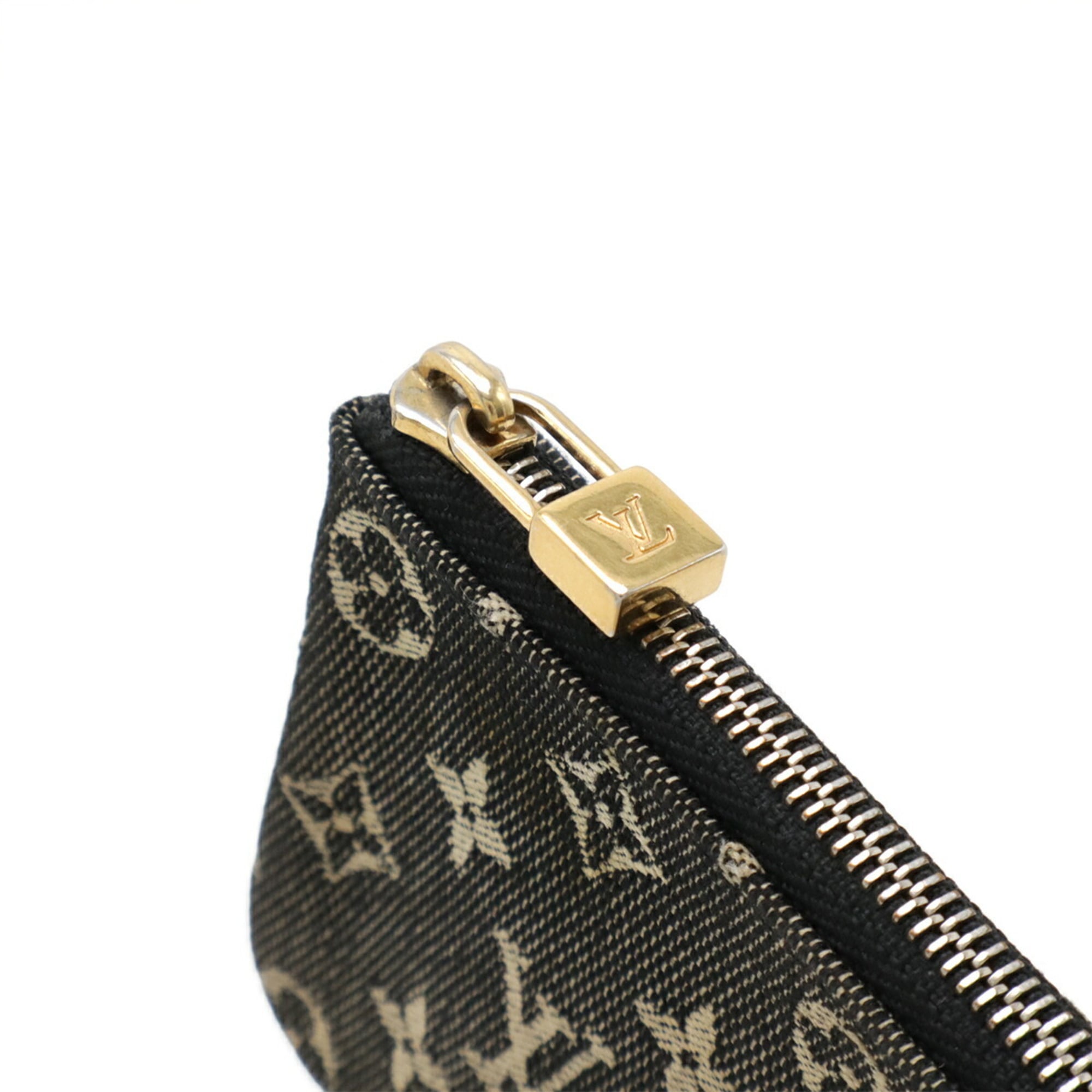 Louis Vuitton Noir Canvas Coin Purse/Coin Case (Pre-Owned)