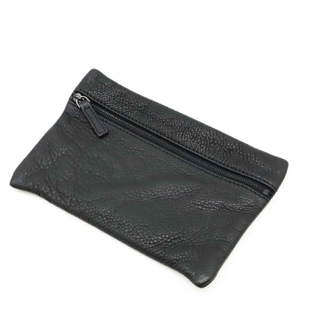 Fendi Black Leather Pouch Shoulder Bag Tote Bag (Pre-Owned)