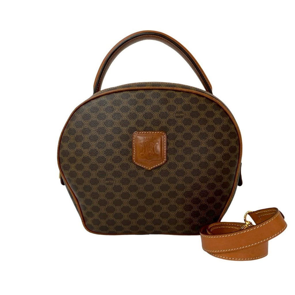 Celine Brown Leather Pvc Handbag Shoulder Bag (Pre-Owned)