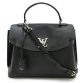 Louis Vuitton Black Noir Leather Handbag Shoulder Bag (Pre-Owned)