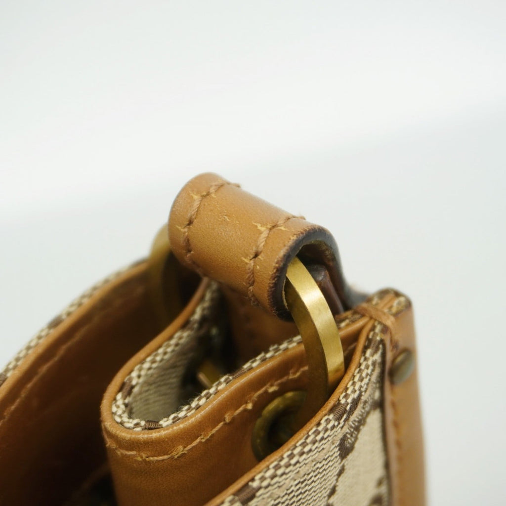 Gucci Brown Canvas Shoulder Bag (Pre-Owned)