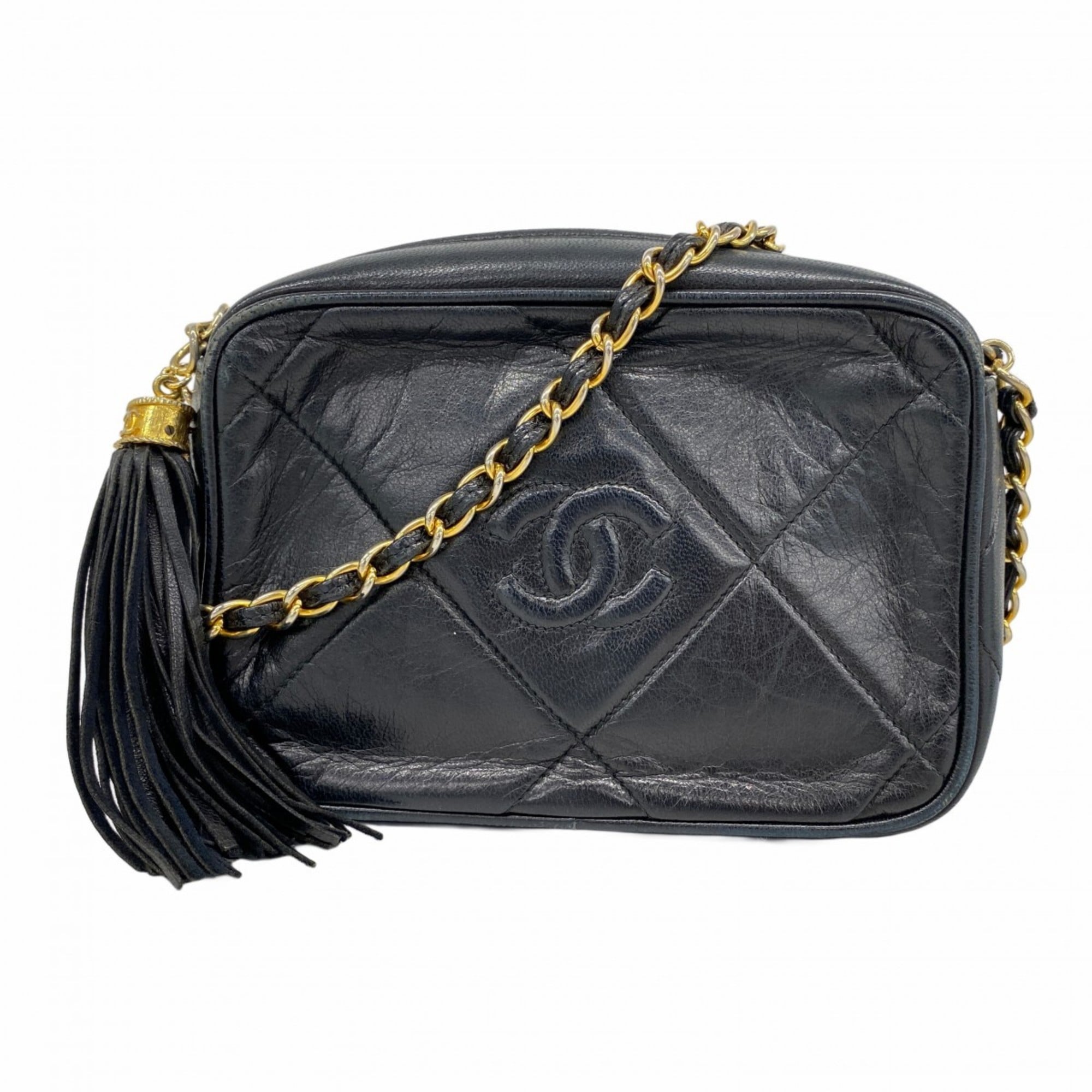 Chanel Black Leather Shoulder Bag (Pre-Owned)