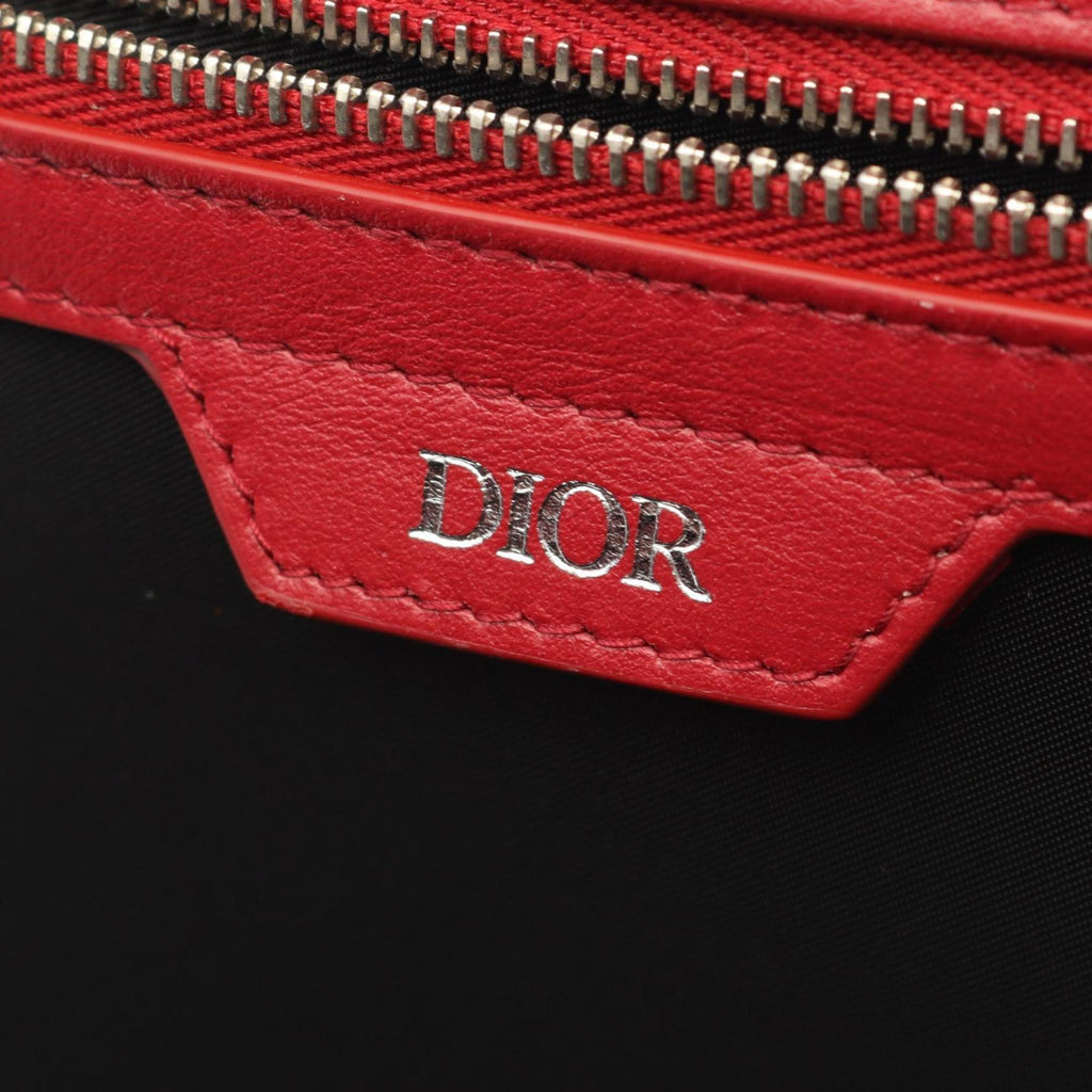 Christian Dior Red Color Leather Fanny Pack Sling Bag (Pre-Owned)