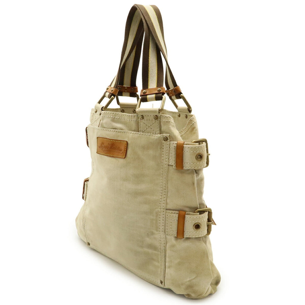 Louis Vuitton Blue Natural Canvas Shoulder Bag Tote Bag (Pre-Owned)
