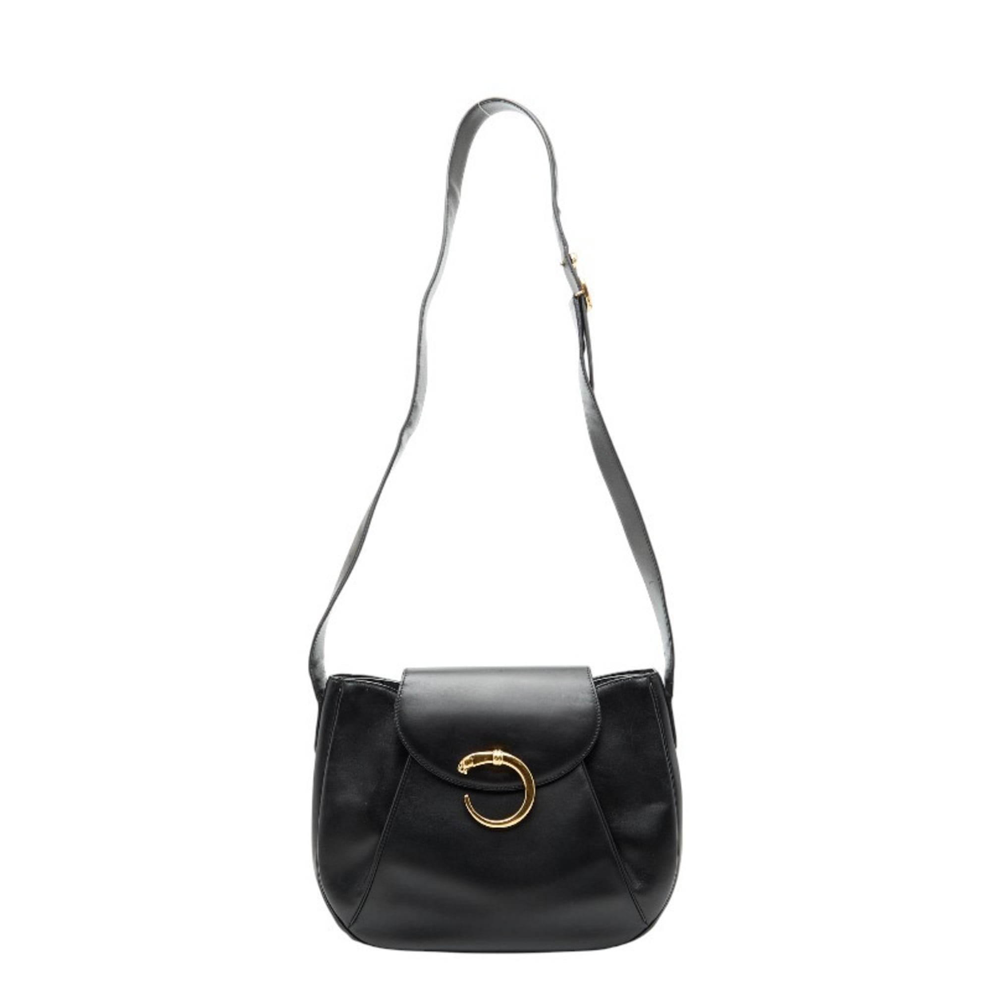 Cartier Black Leather Shoulder Bag (Pre-Owned)