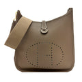 Hermes Etoupe Gray Taurillon Clemence Leather Shoulder Bag (Pre-Owned)