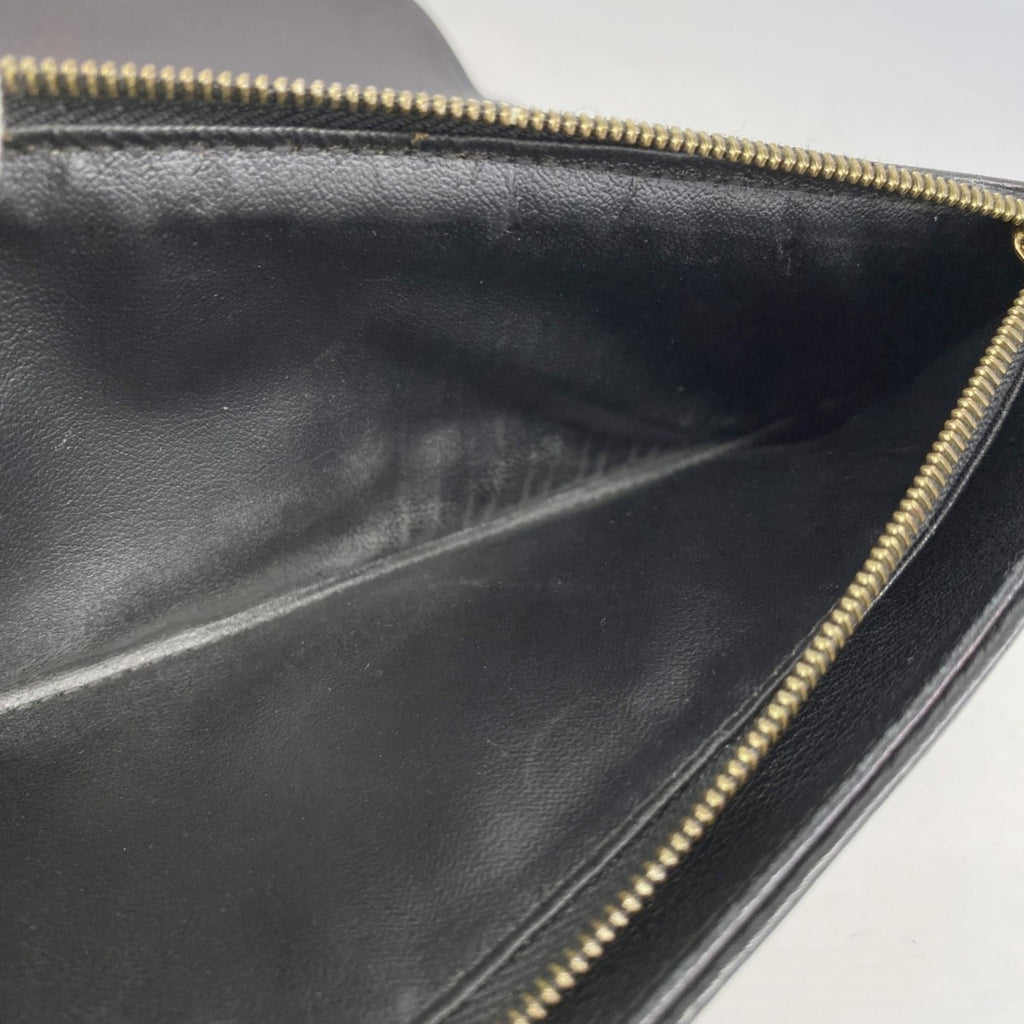 Louis Vuitton Noir Long Wallet (Tri-Fold) (Pre-Owned)