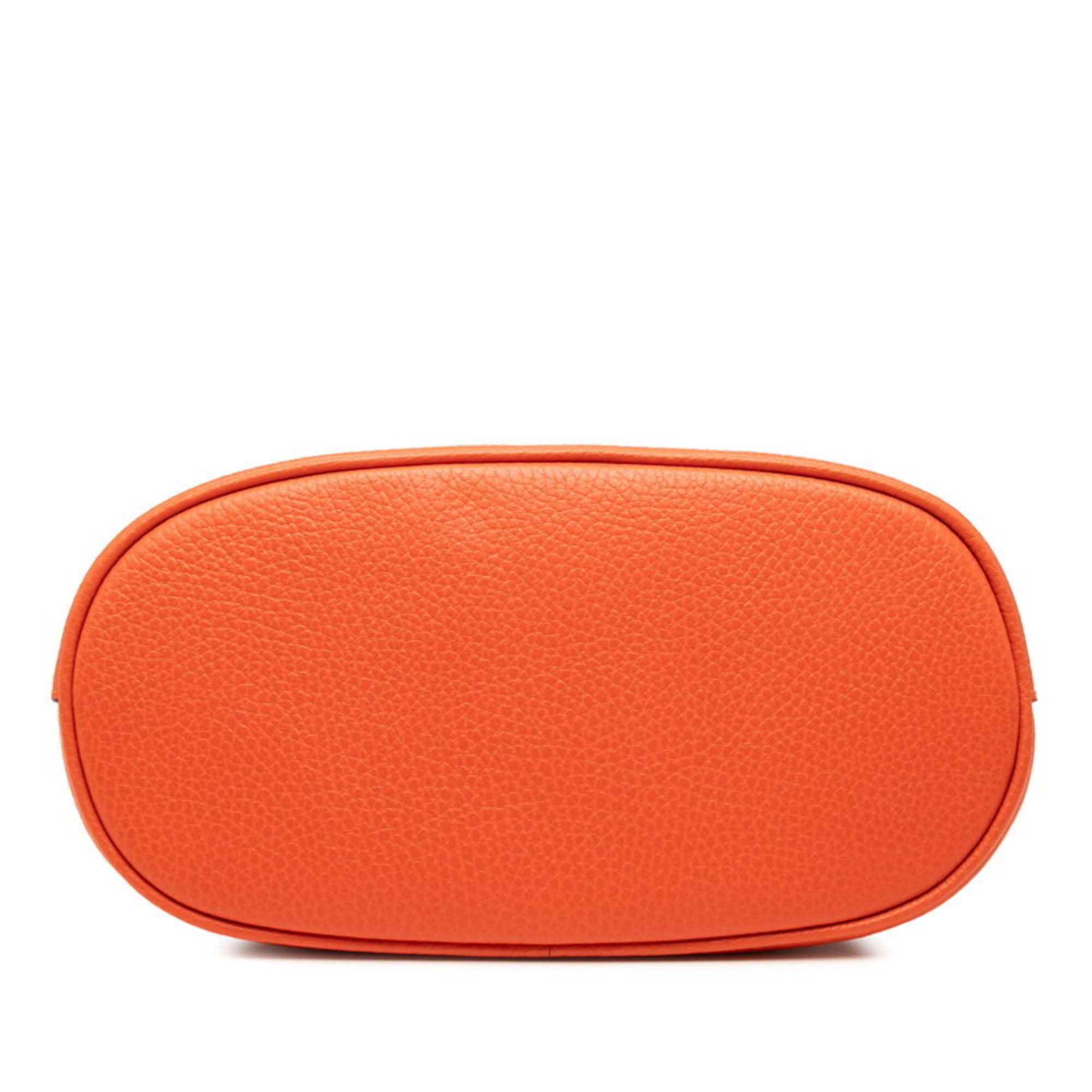 Gucci Orange Leather Handbag Shoulder Bag (Pre-Owned)