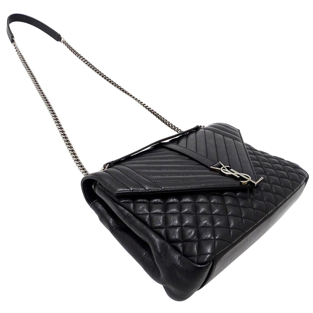Saint Laurent Black Leather Shoulder Bag (Pre-Owned)