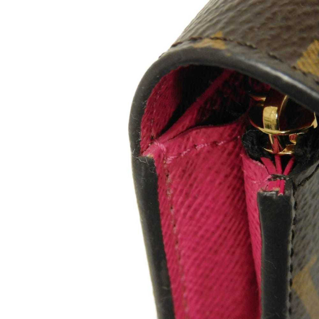 Louis Vuitton Monogram Brown Fuchsia Monogram Monogram Wallet (Bi-Fold) (Pre-Owned)