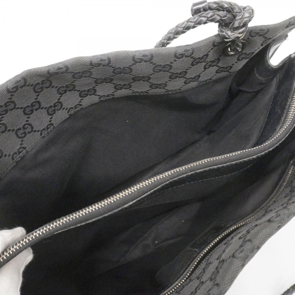Gucci Black Canvas Tote Bag (Pre-Owned)