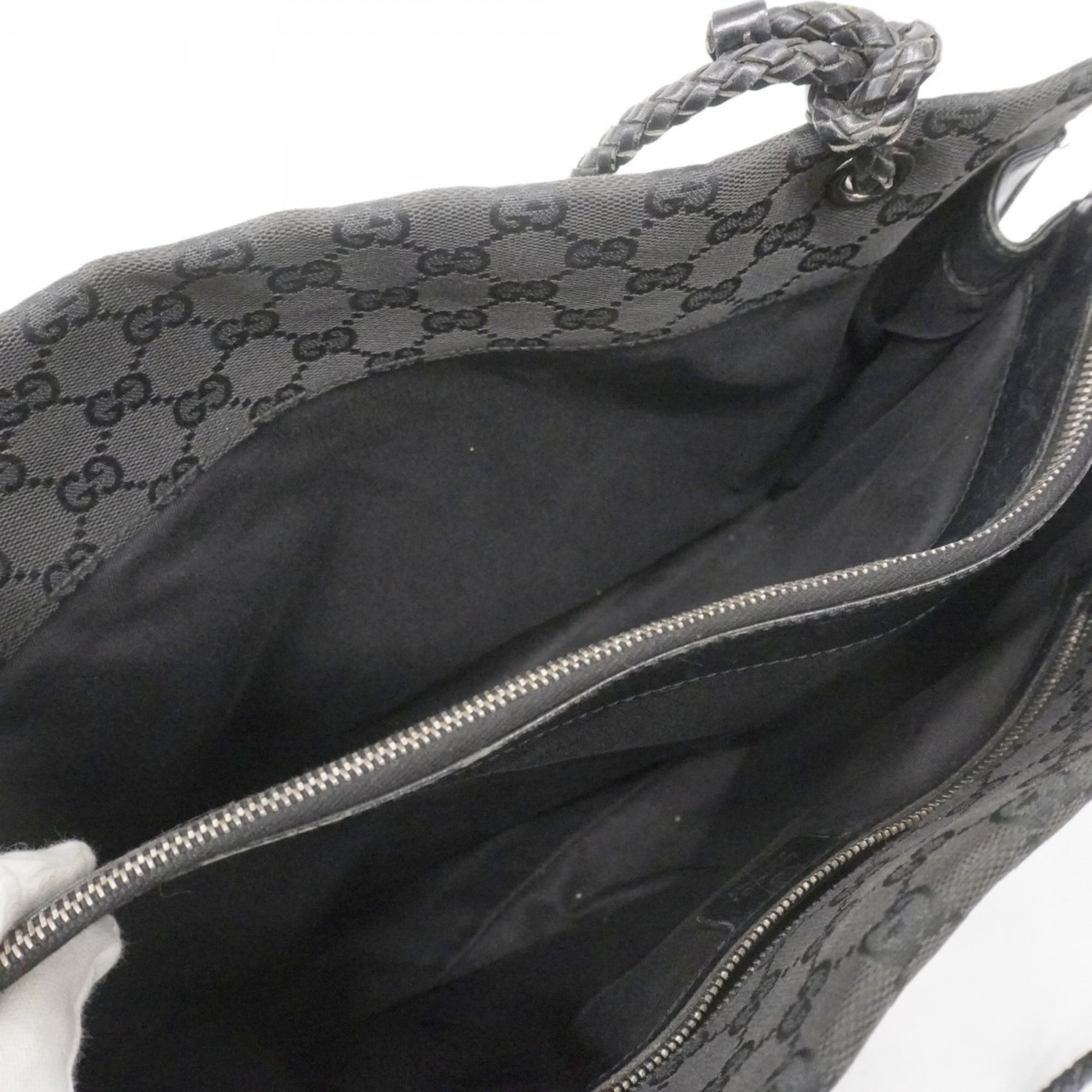 Gucci Black Canvas Tote Bag (Pre-Owned)