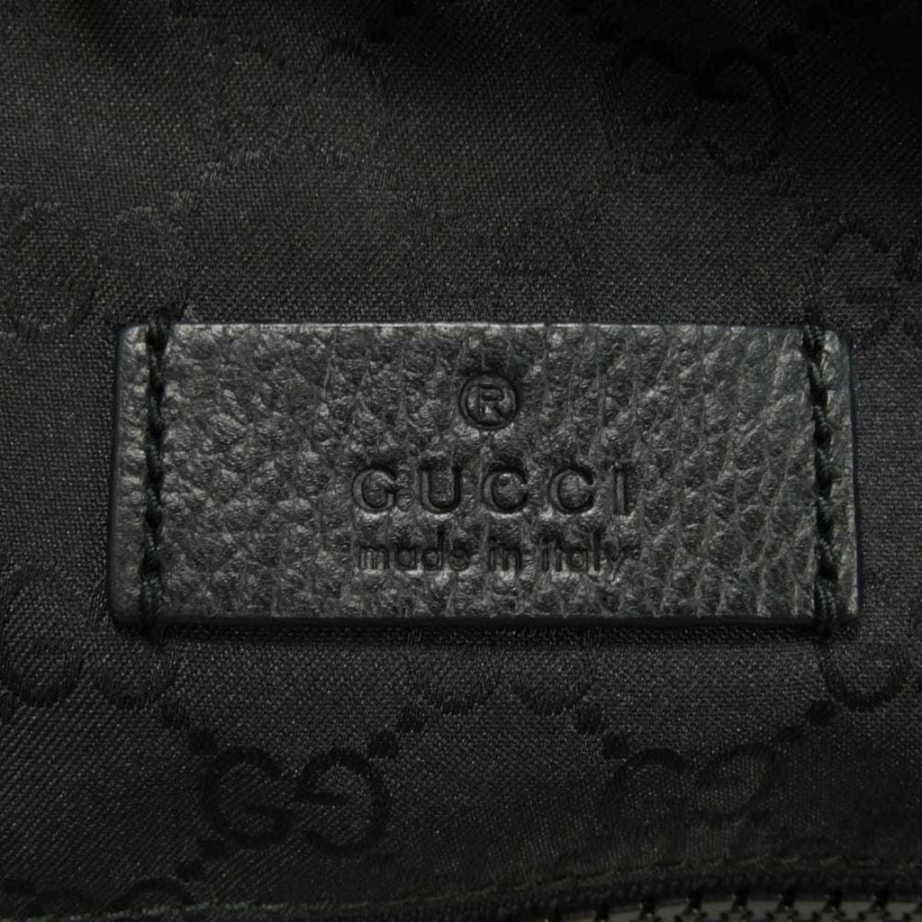 Gucci Black Nylon Gg Canvas Leather Messenger Bag Shoulder Bag (Pre-Owned)
