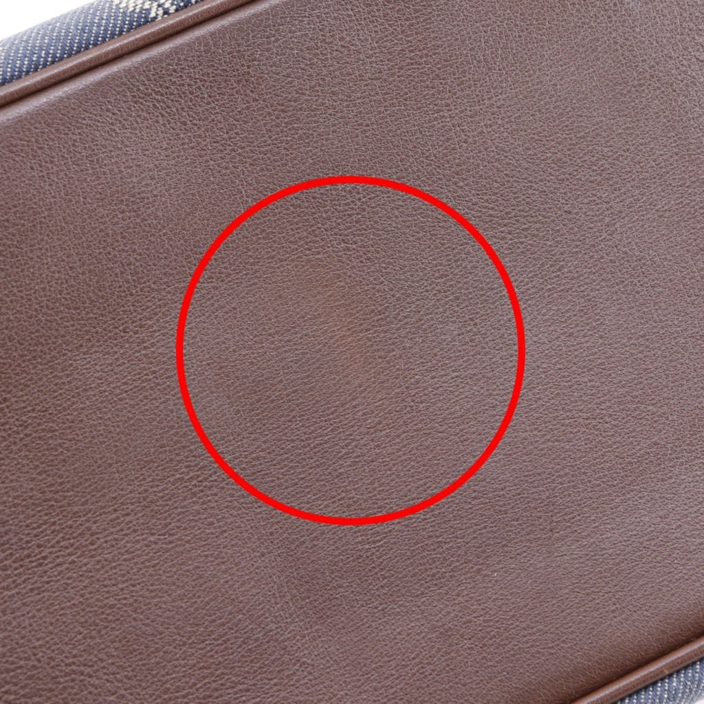 Celine Macadam Blue Brown Denim Handbag (Pre-Owned)