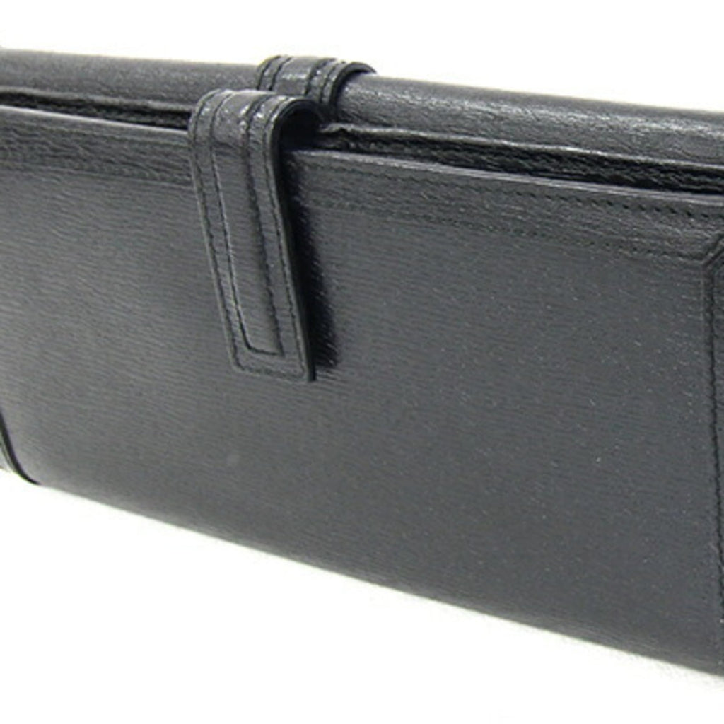 Gucci Black Leather Long Wallet (Bi-Fold) (Pre-Owned)